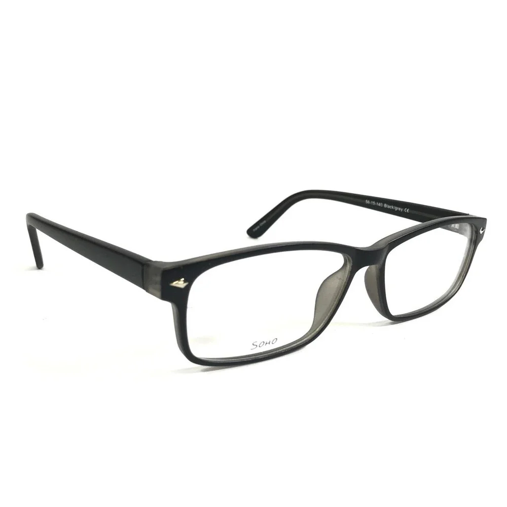 Soho Collection Eyeglasses Frames SOHO 1029 Black/Grey Rectangle 56-15-140